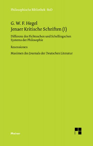 Jenaer Kritische Schriften I