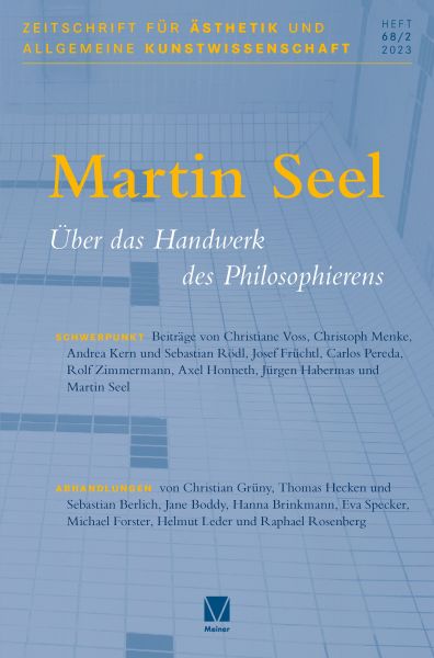 Zeitschrift für Ästhetik und allgemeine Kunstwissenschaft, Band 68/2