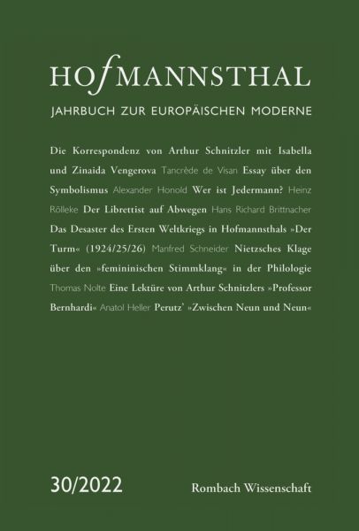 Hofmannsthal – Jahrbuch zur europäischen Moderne