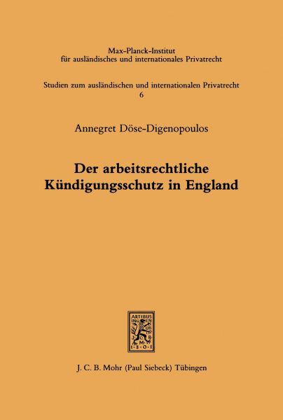 Der arbeitsrechtliche Kündigungsschutz in England