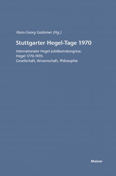 Stuttgarter Hegel-Tage 1970