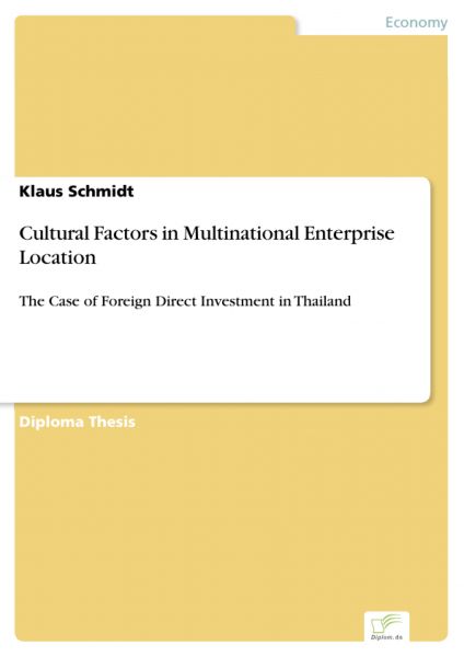 Cultural Factors in Multinational Enterprise Location