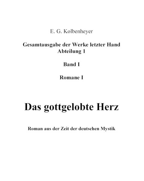 Das gottgelobte Herz