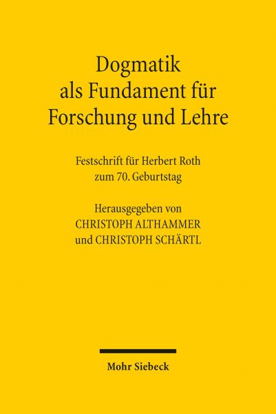 Dogmatik als Fundament für Forschung und Lehre