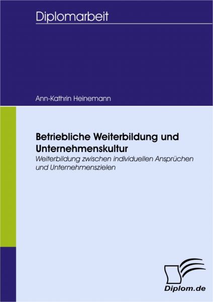 Betriebliche Weiterbildung und Unternehmenskultur