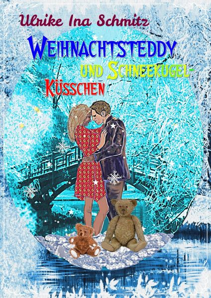 Weihnachtsteddy und Schneekugelküsschen