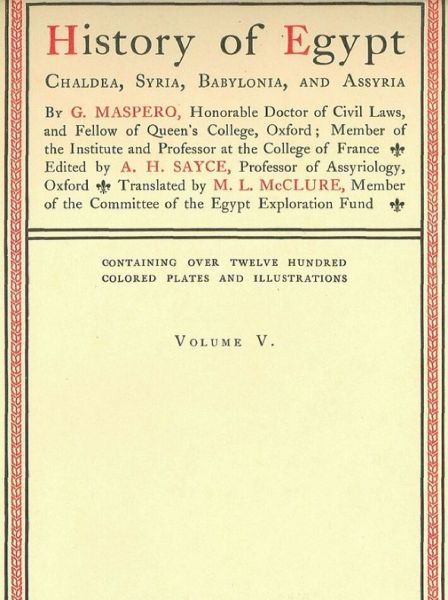 History of Egypt, Chaldea, Syria, Babylonia, and Assyria, Vol. 5