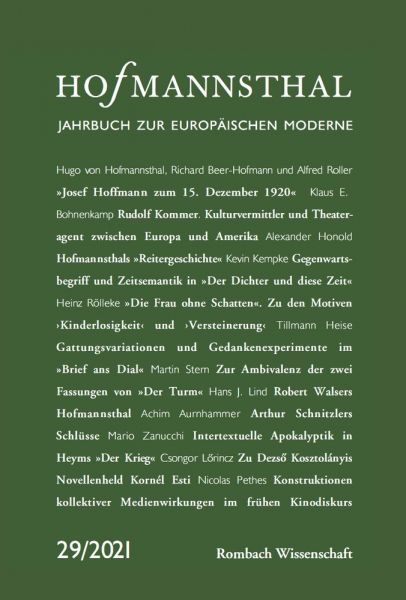 Hofmannsthal – Jahrbuch zur europäischen Moderne