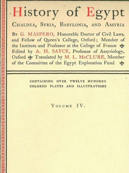 History of Egypt, Chaldea, Syria, Babylonia, and Assyria, Vol. 4