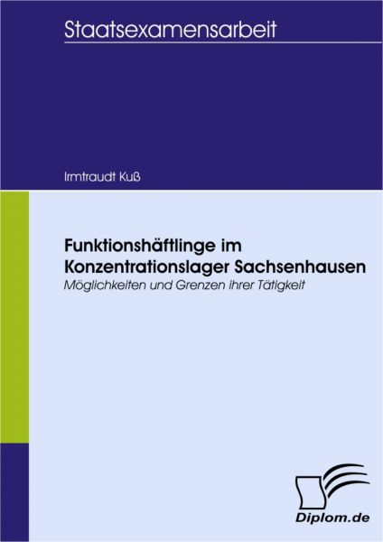 Funktionshäftlinge im Konzentrationslager Sachsenhausen